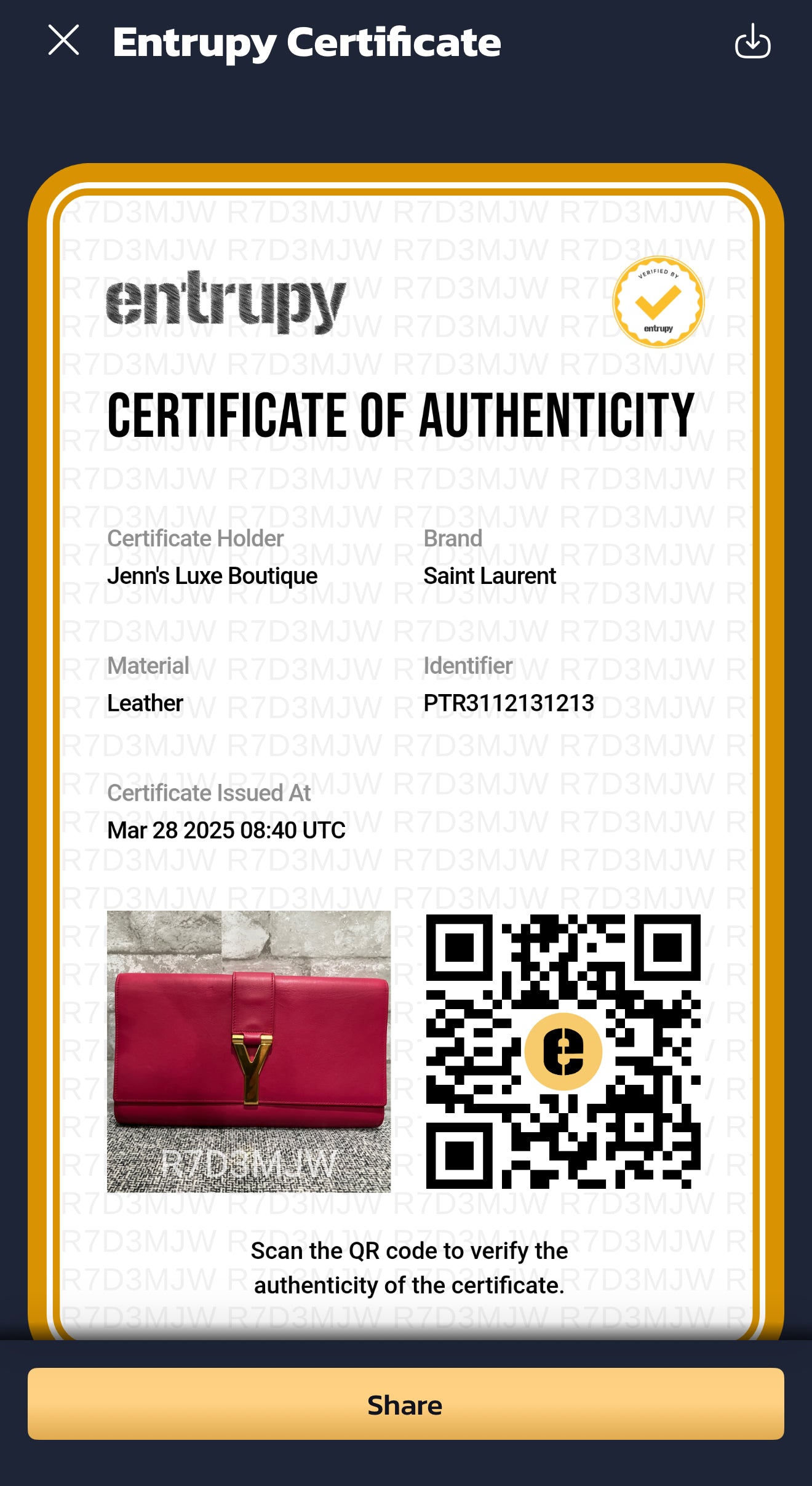 🪻👜 Saint Laurent Y Clutch in pink 👜 🪻