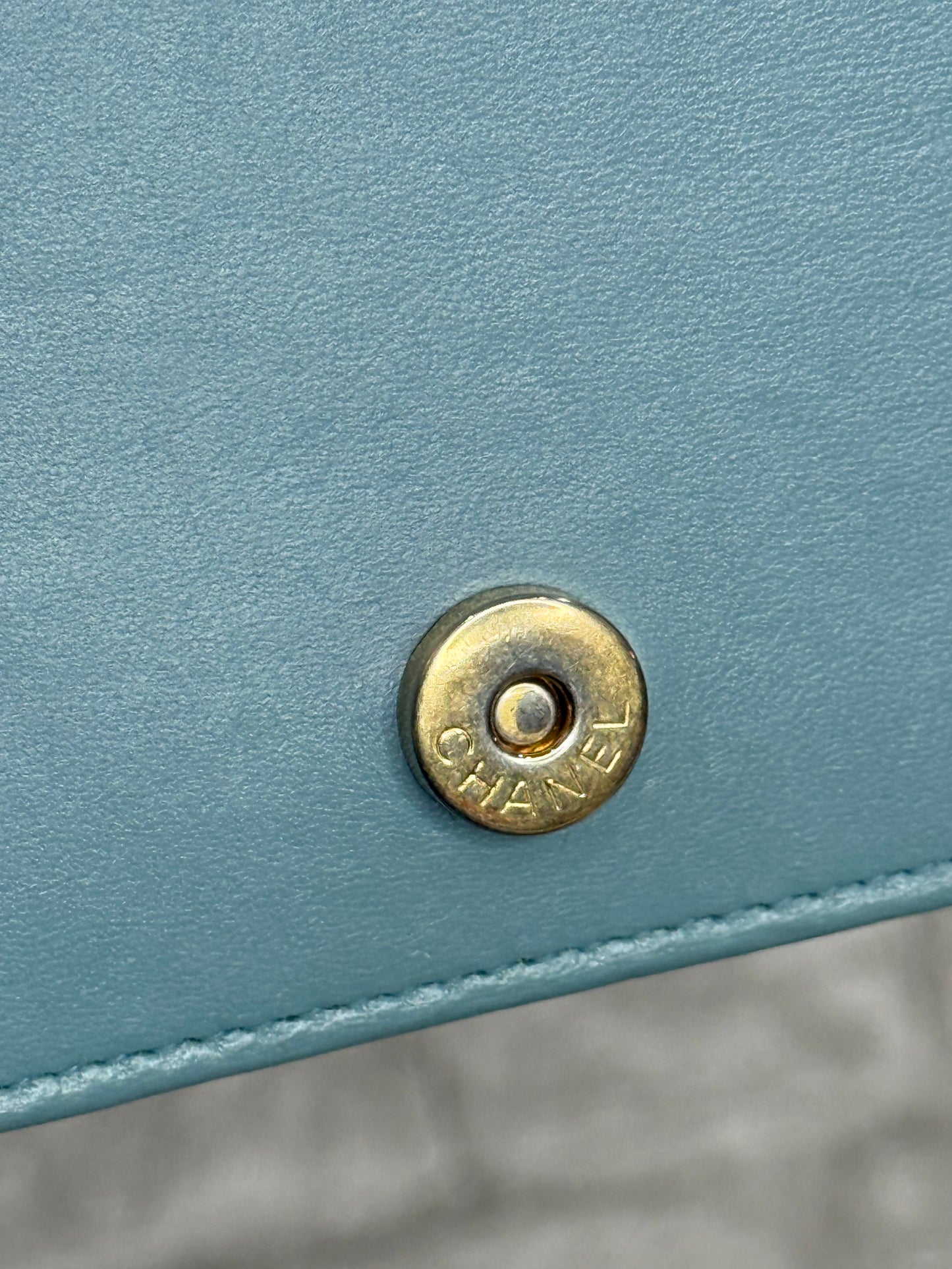 👜🪻Chanel Boy Wallet On Chain Lambskin Leather 🪻👜