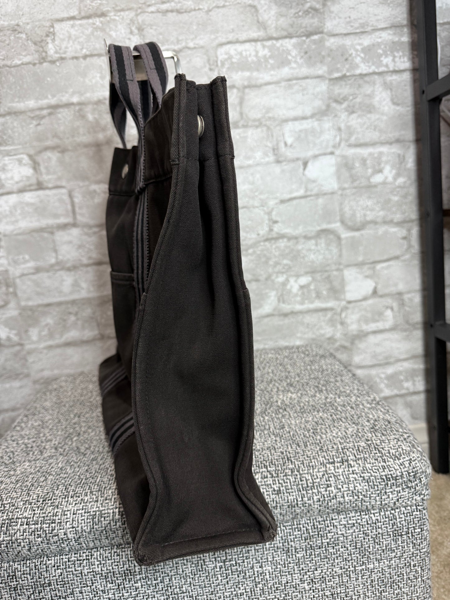 👜 Vintage Hermes Cotton Canvas Shopper Tote Bag 👜