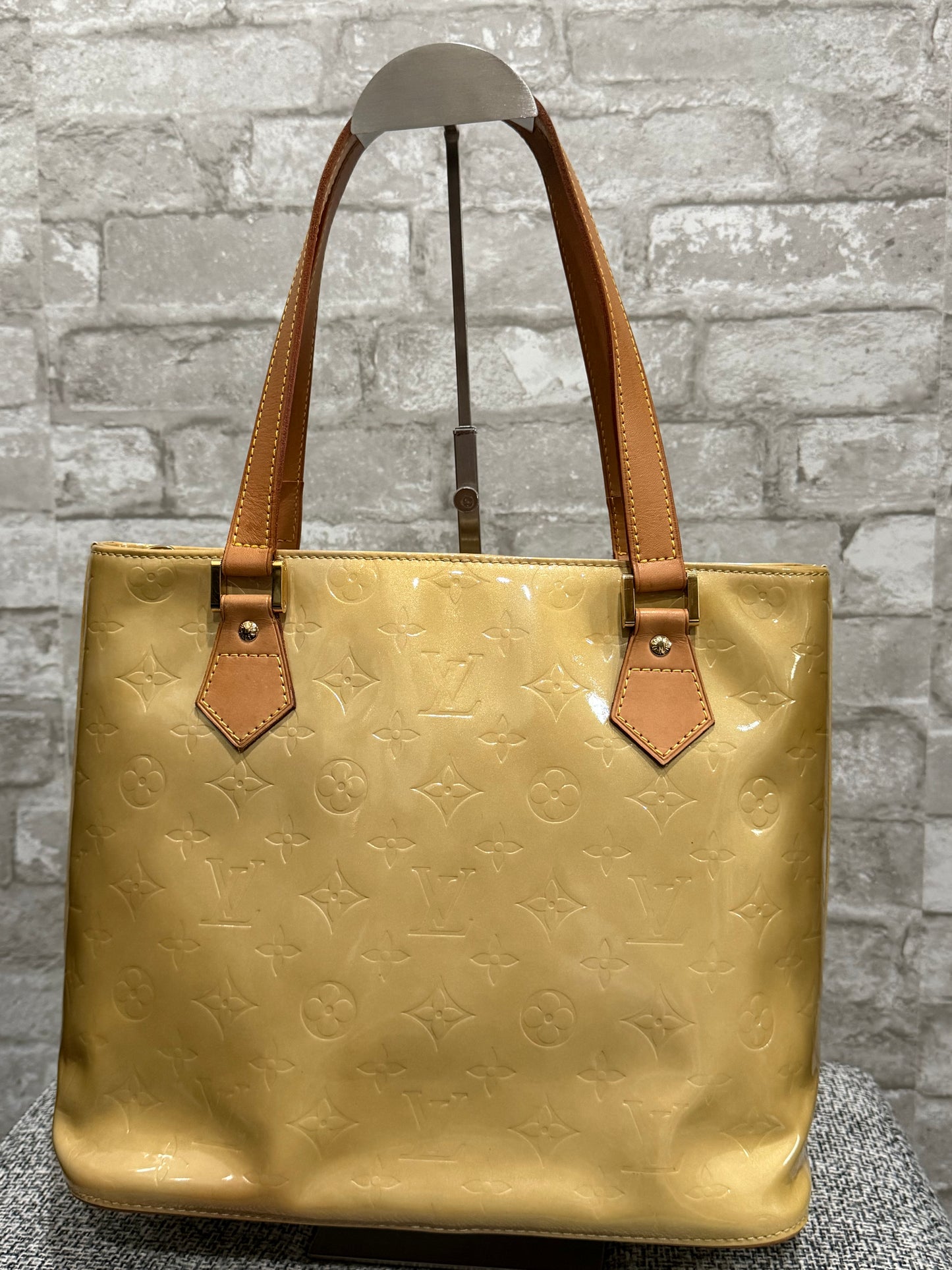 🌼👜Louis Vuitton Monogram Vernis Houston Yellow 👜🌼
