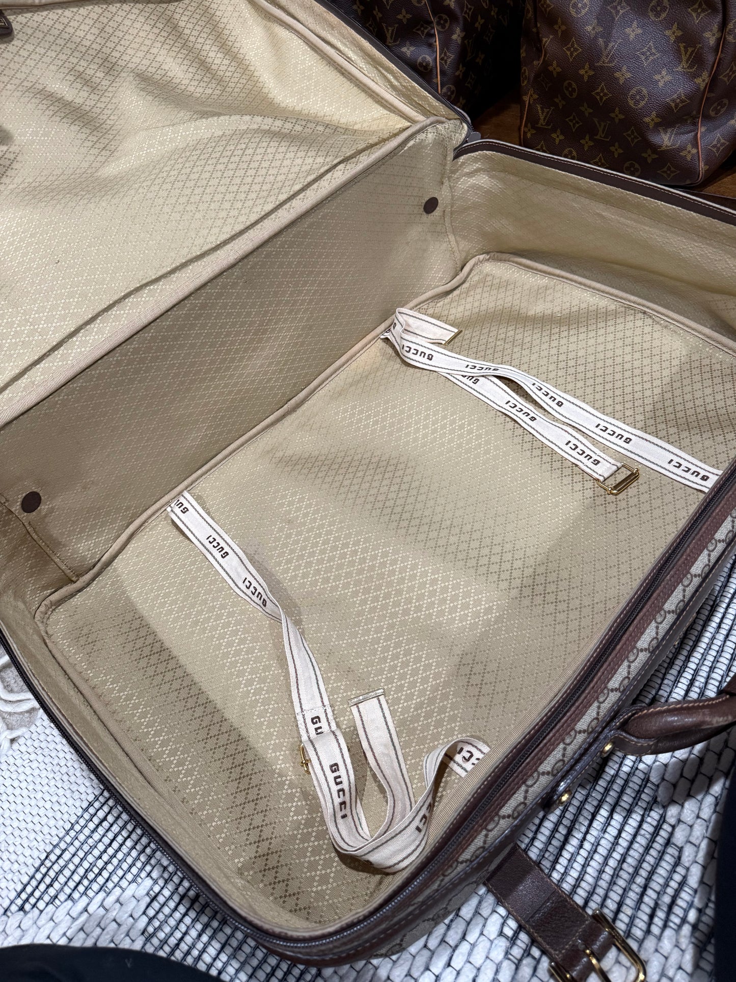 Gucci Vintage GG Supreme Leather luggage/briefcase in Brown