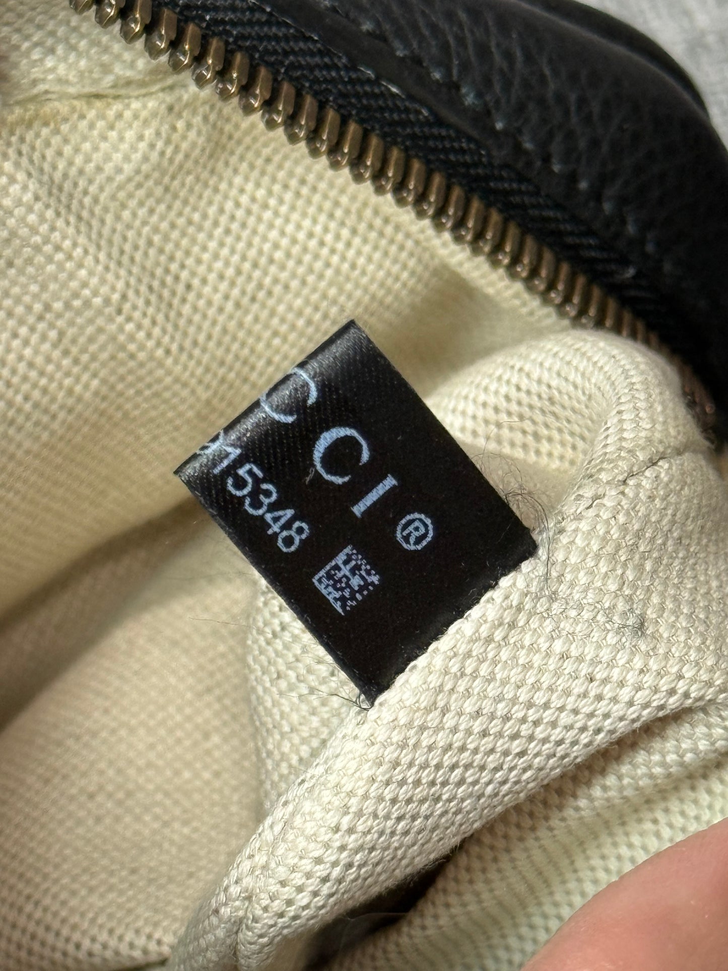 Gucci Web Logo Crossbody Bag in Black