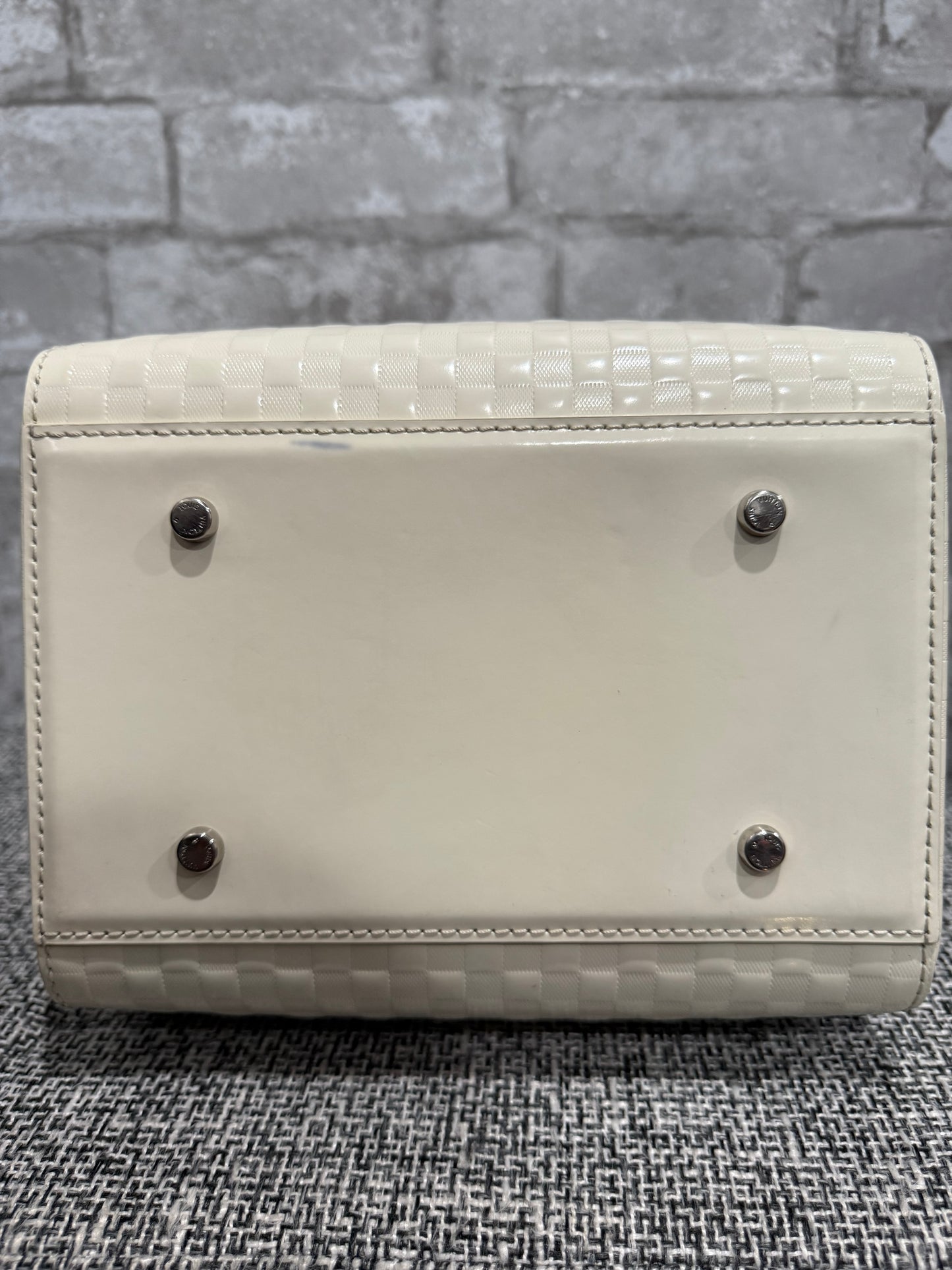 Louis Vuitton 2013 Limited Edition Speedy Cube PM in Damier Facette leather White