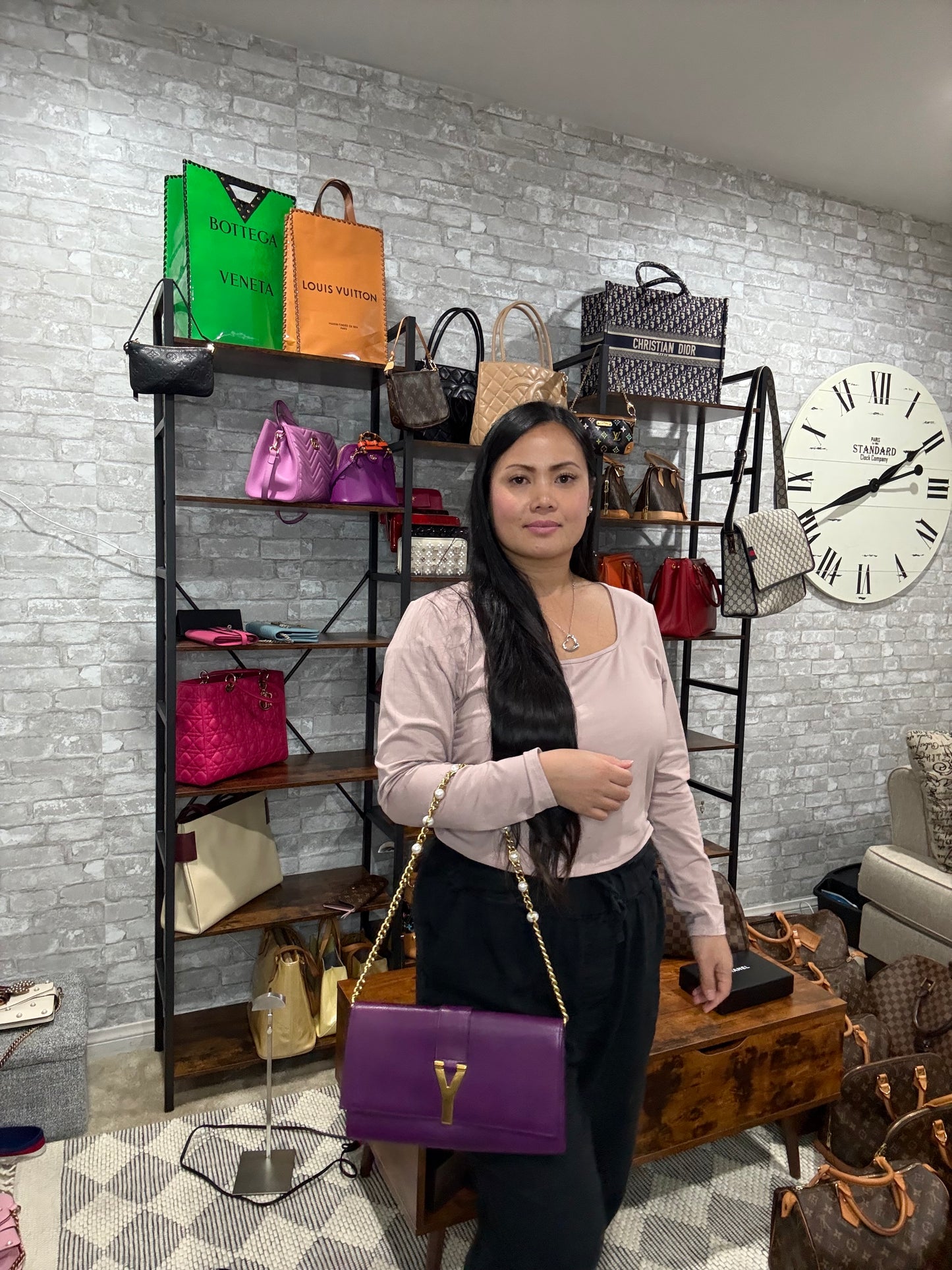 🪻👜 Saint Laurent Y Clutch in purple 👜 🪻