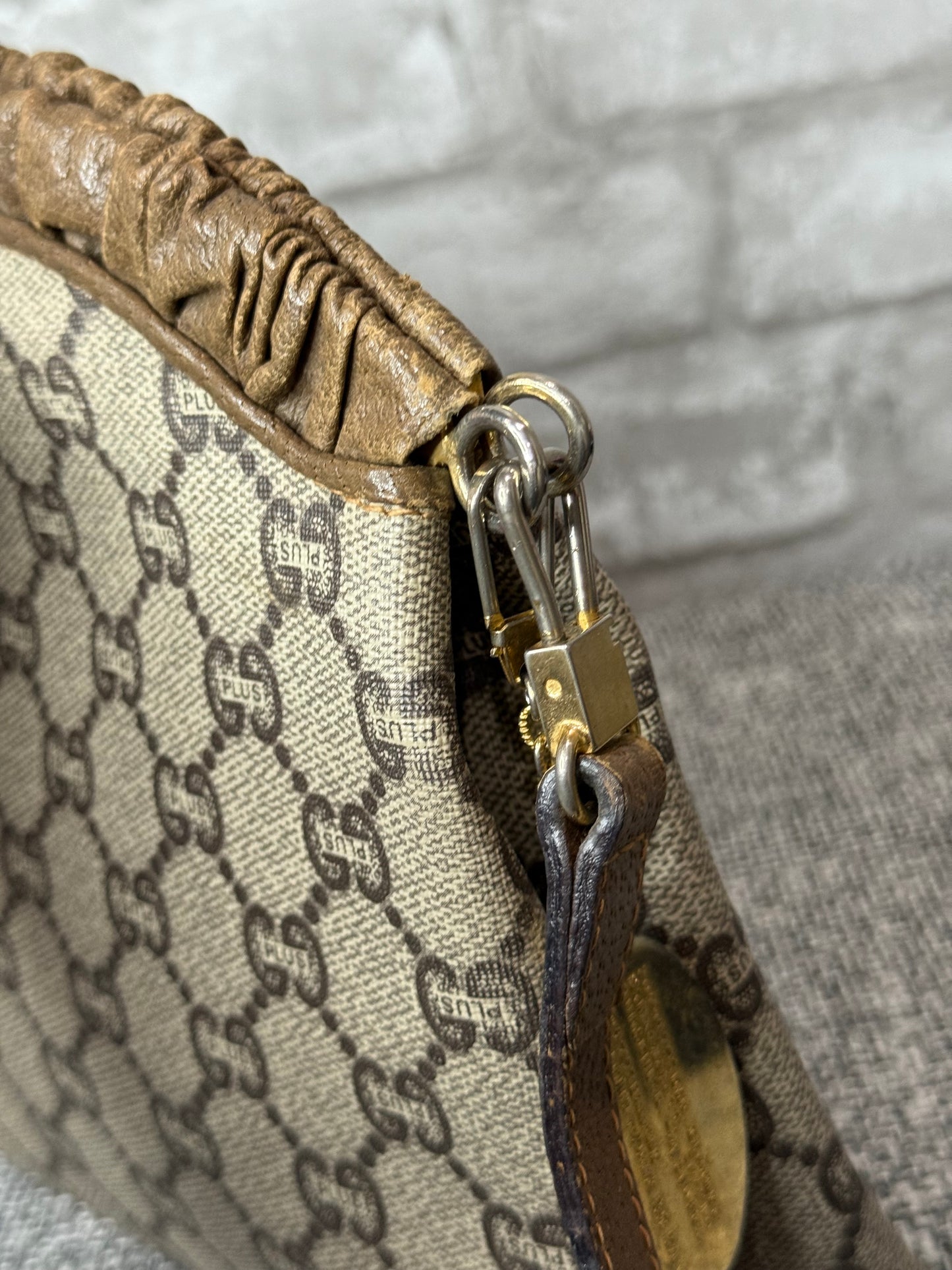 Gucci Vintage GG Plus Supreme Drawstring Shoulder Bag