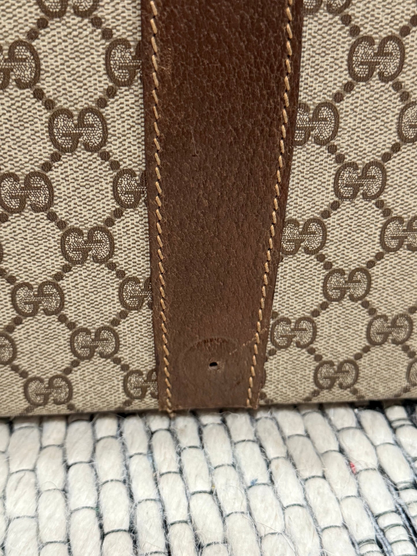 Gucci Vintage GG Supreme Leather luggage/briefcase in Brown
