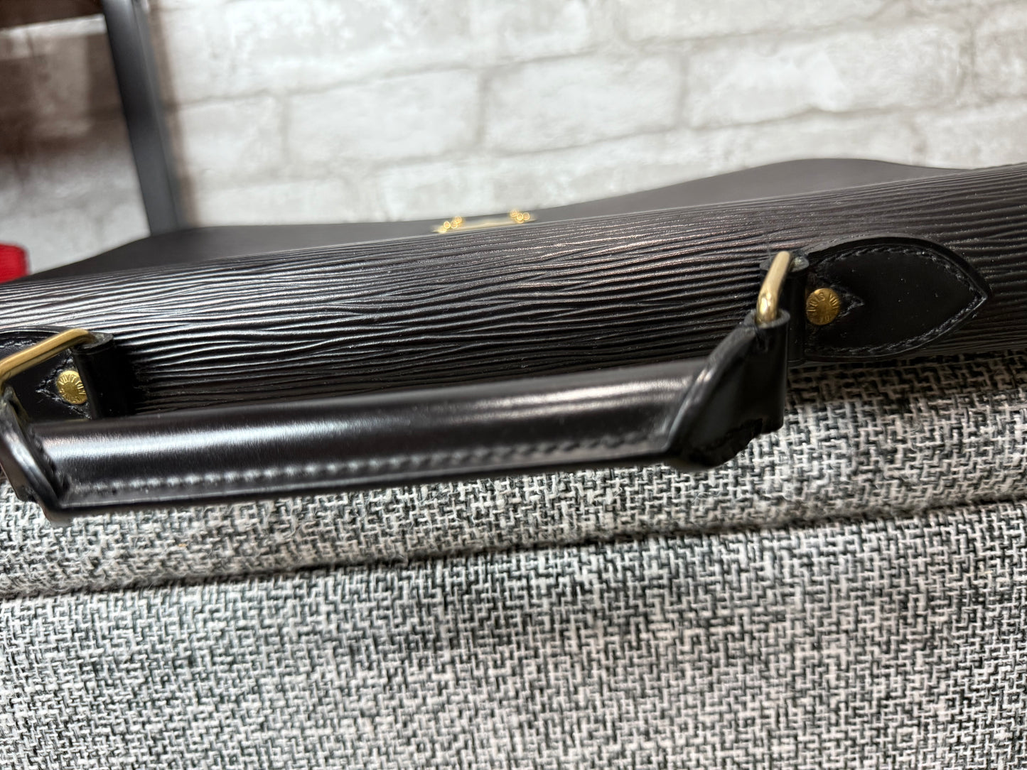 LOUIS VUITTON Epi Porte Documents Senateur Briefcase Black