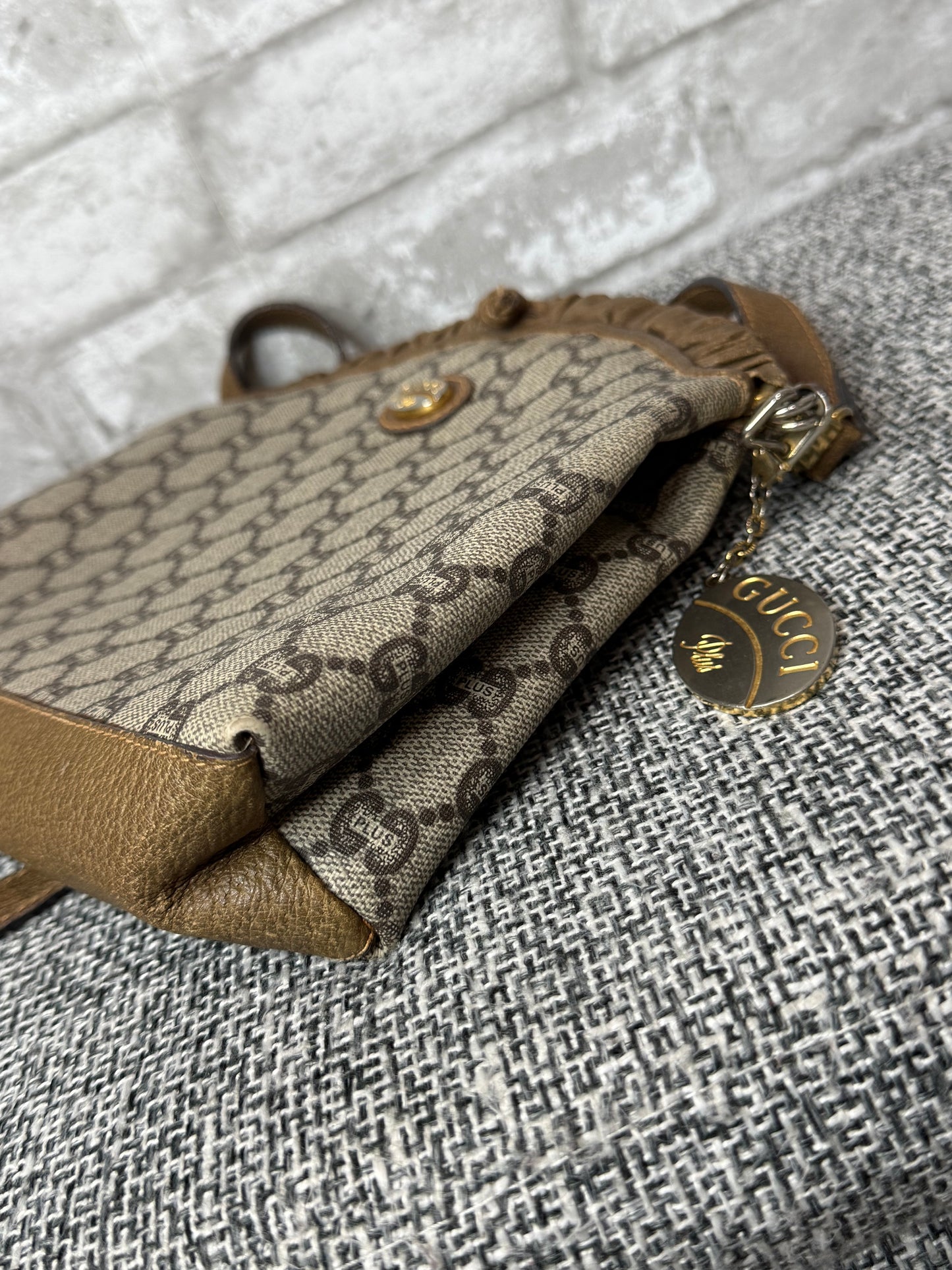 Gucci Vintage GG Plus Supreme Drawstring Shoulder Bag