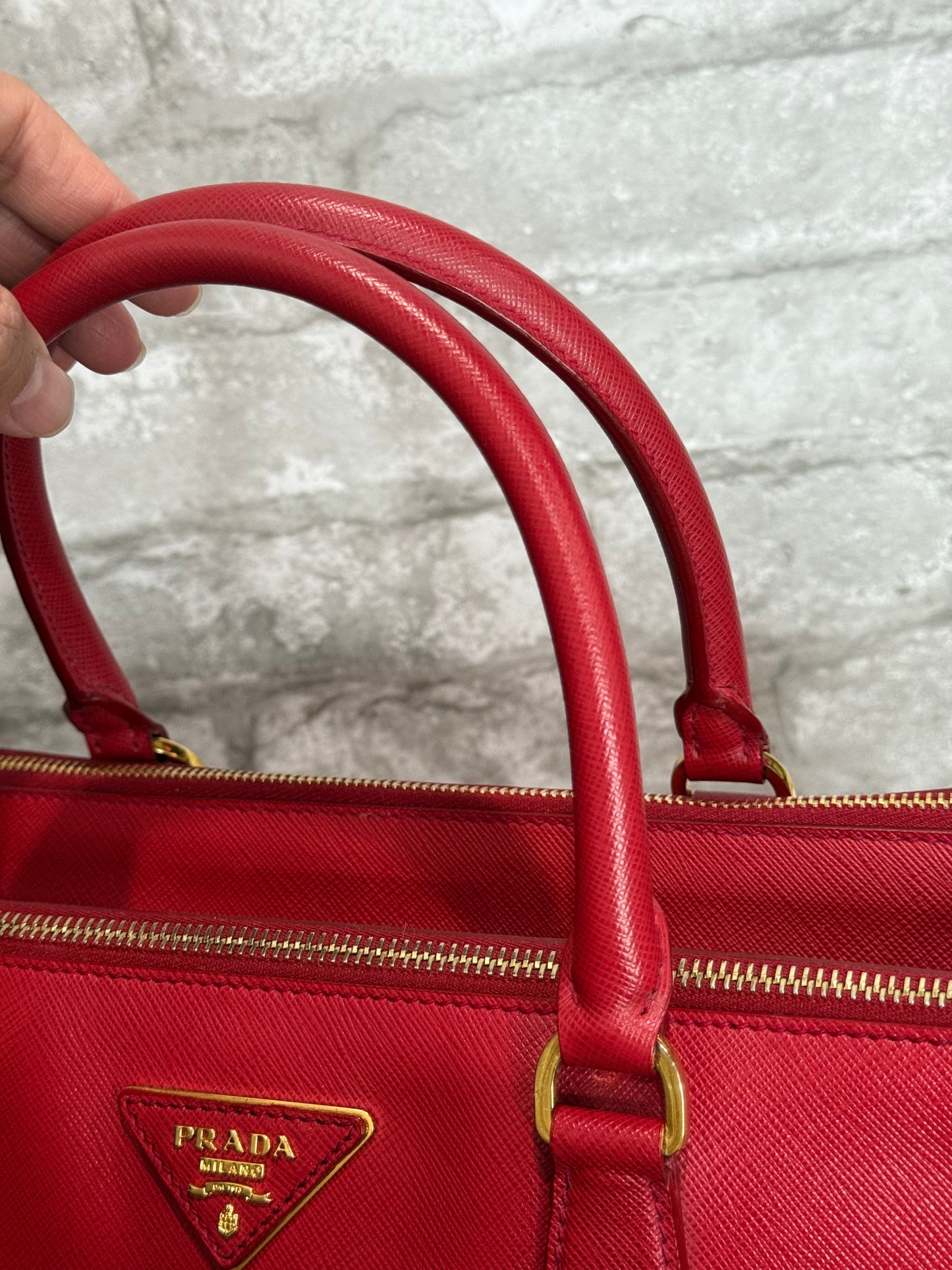 🍎 👜 Prada Galleria Saffiano leather bag in Red 👜 🍎