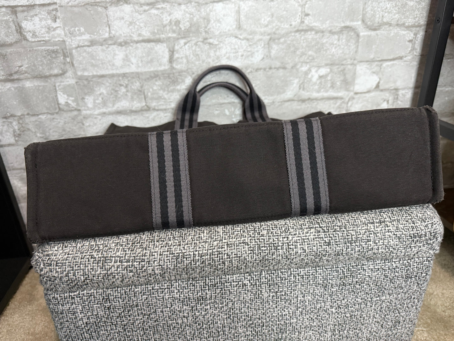 👜 Vintage Hermes Cotton Canvas Shopper Tote Bag 👜