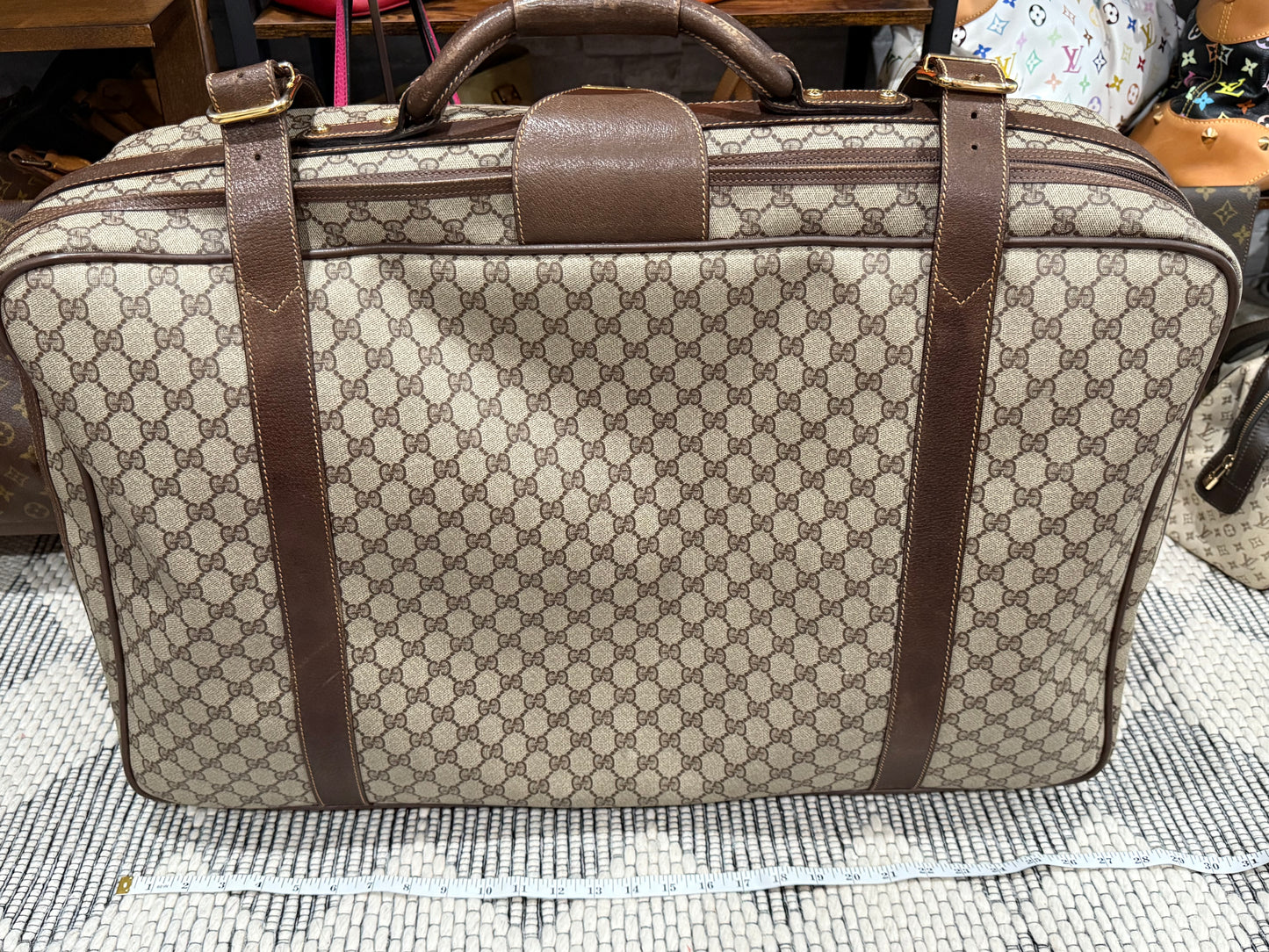 Gucci Vintage GG Supreme Leather luggage/briefcase in Brown