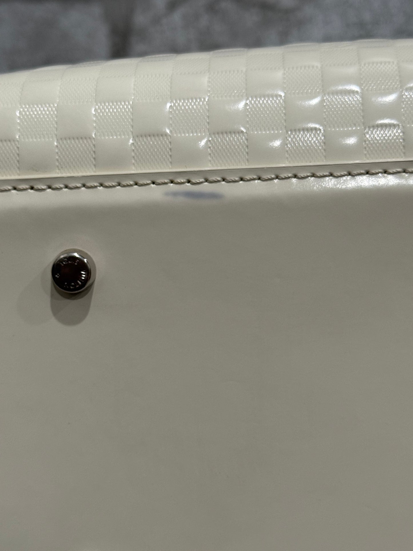 Louis Vuitton 2013 Limited Edition Speedy Cube PM in Damier Facette leather White