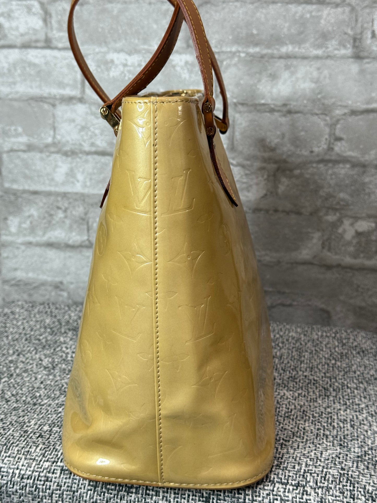 🌼👜Louis Vuitton Monogram Vernis Houston Yellow 👜🌼