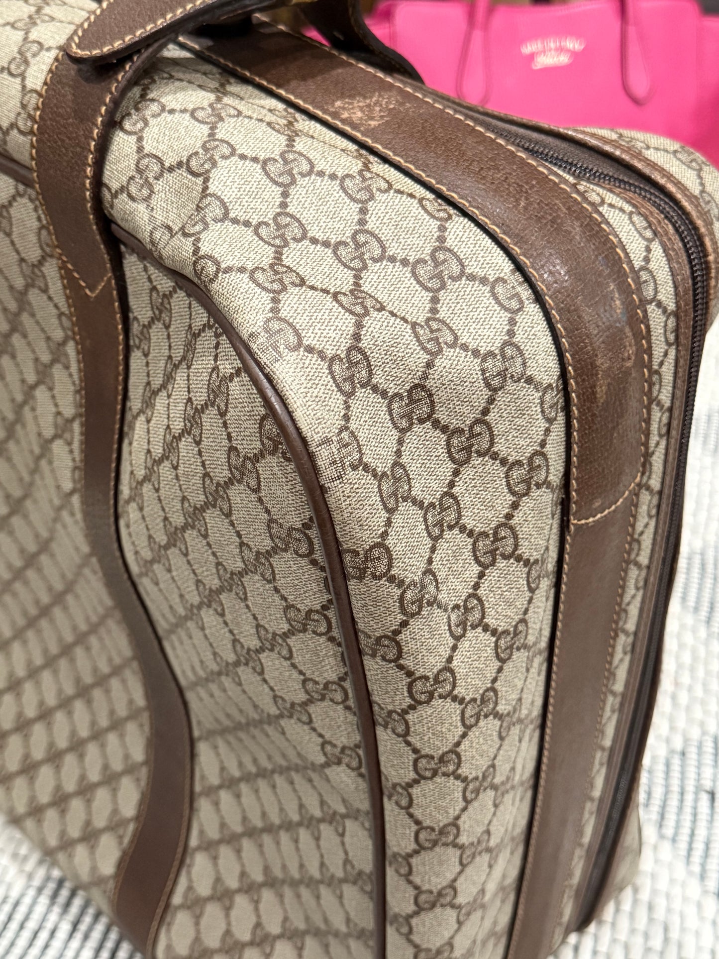 Gucci Vintage GG Supreme Leather luggage/briefcase in Brown