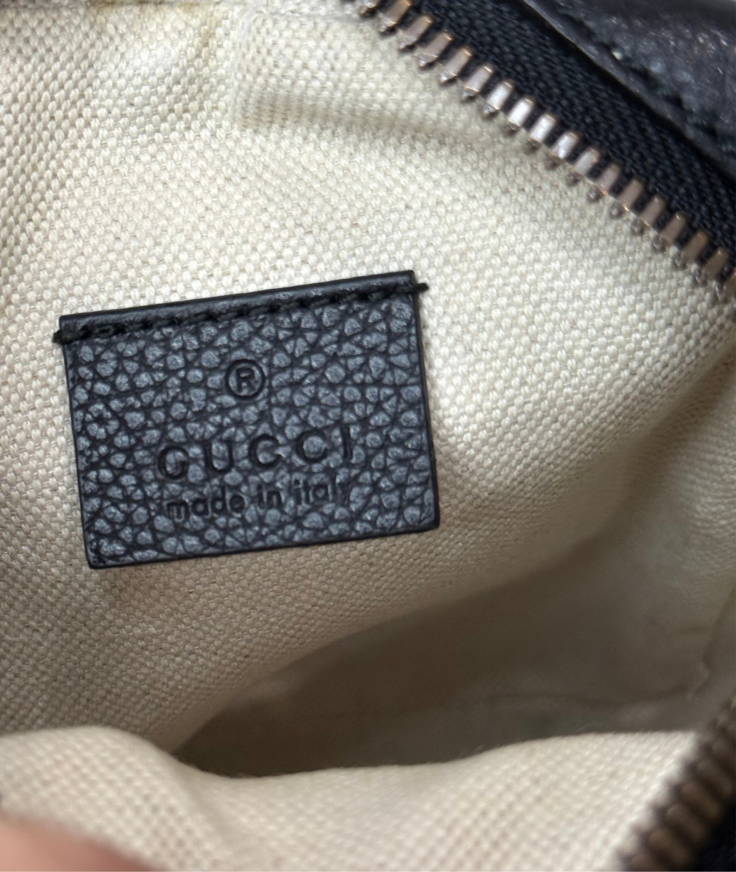 Gucci Web Logo Crossbody Bag in Black