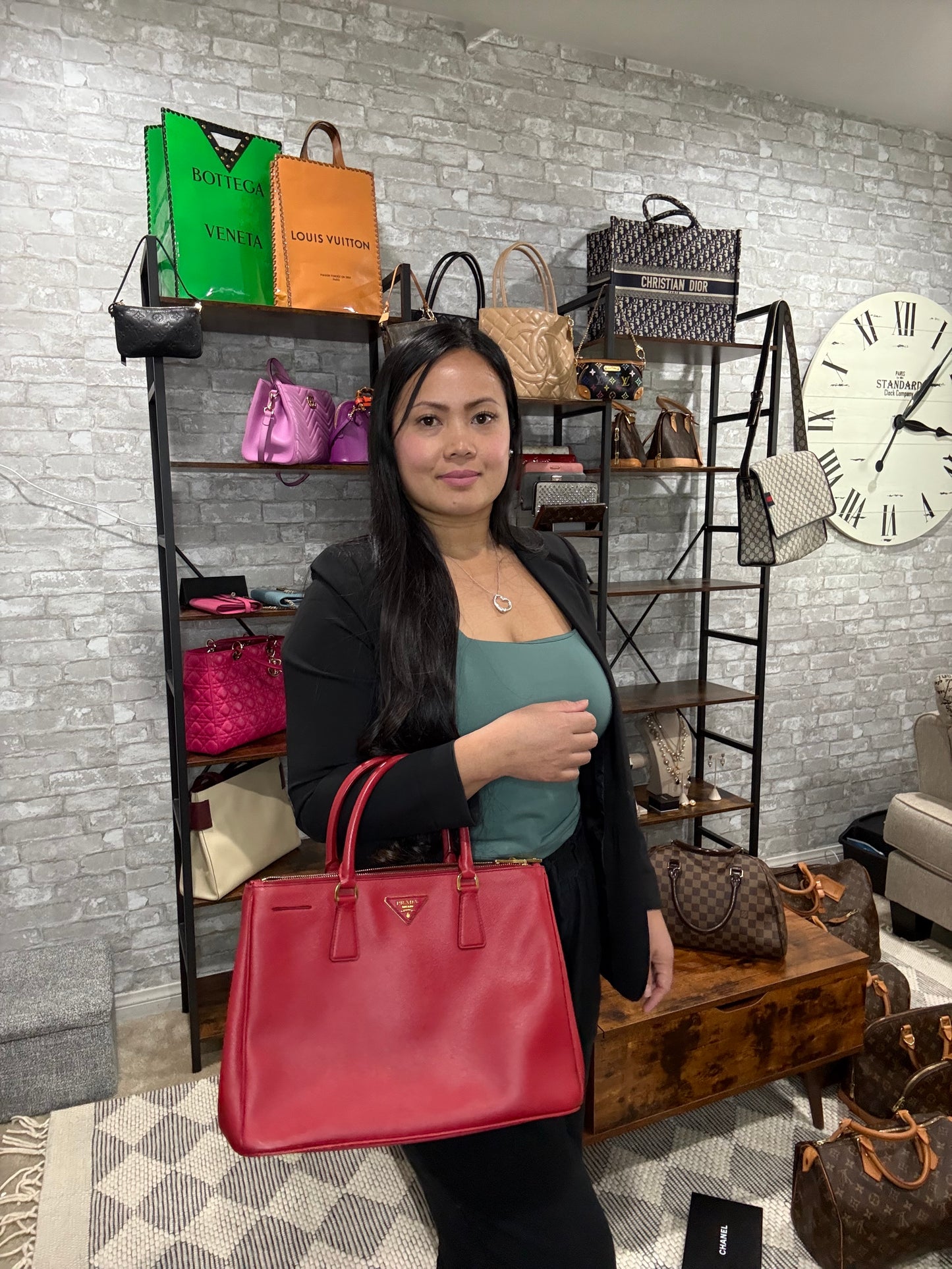 🍎 👜 Prada Galleria Saffiano leather bag in Red 👜 🍎