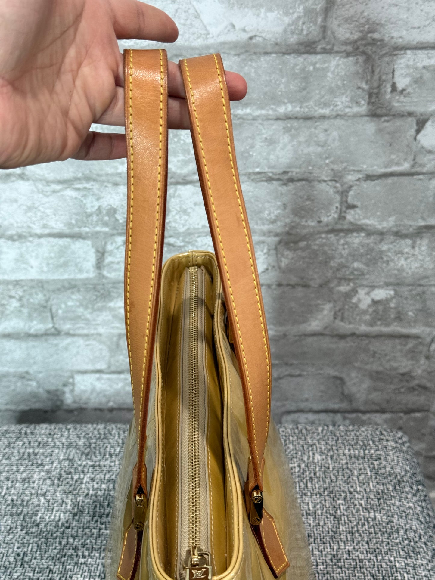 🌼👜Louis Vuitton Monogram Vernis Houston Yellow 👜🌼