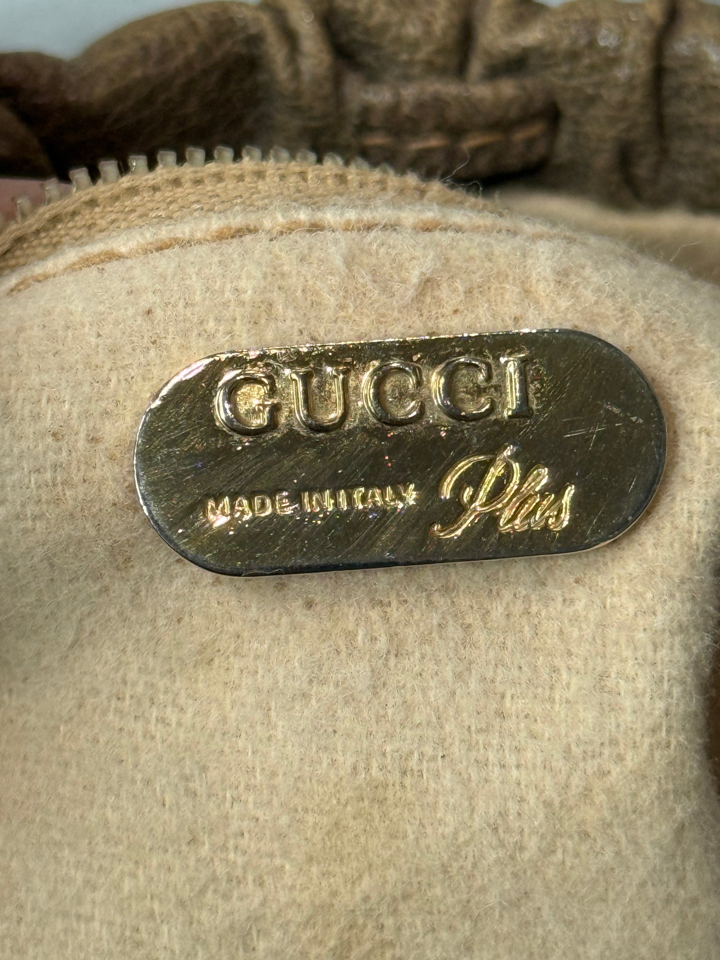 Gucci Vintage GG Plus Supreme Drawstring Shoulder Bag