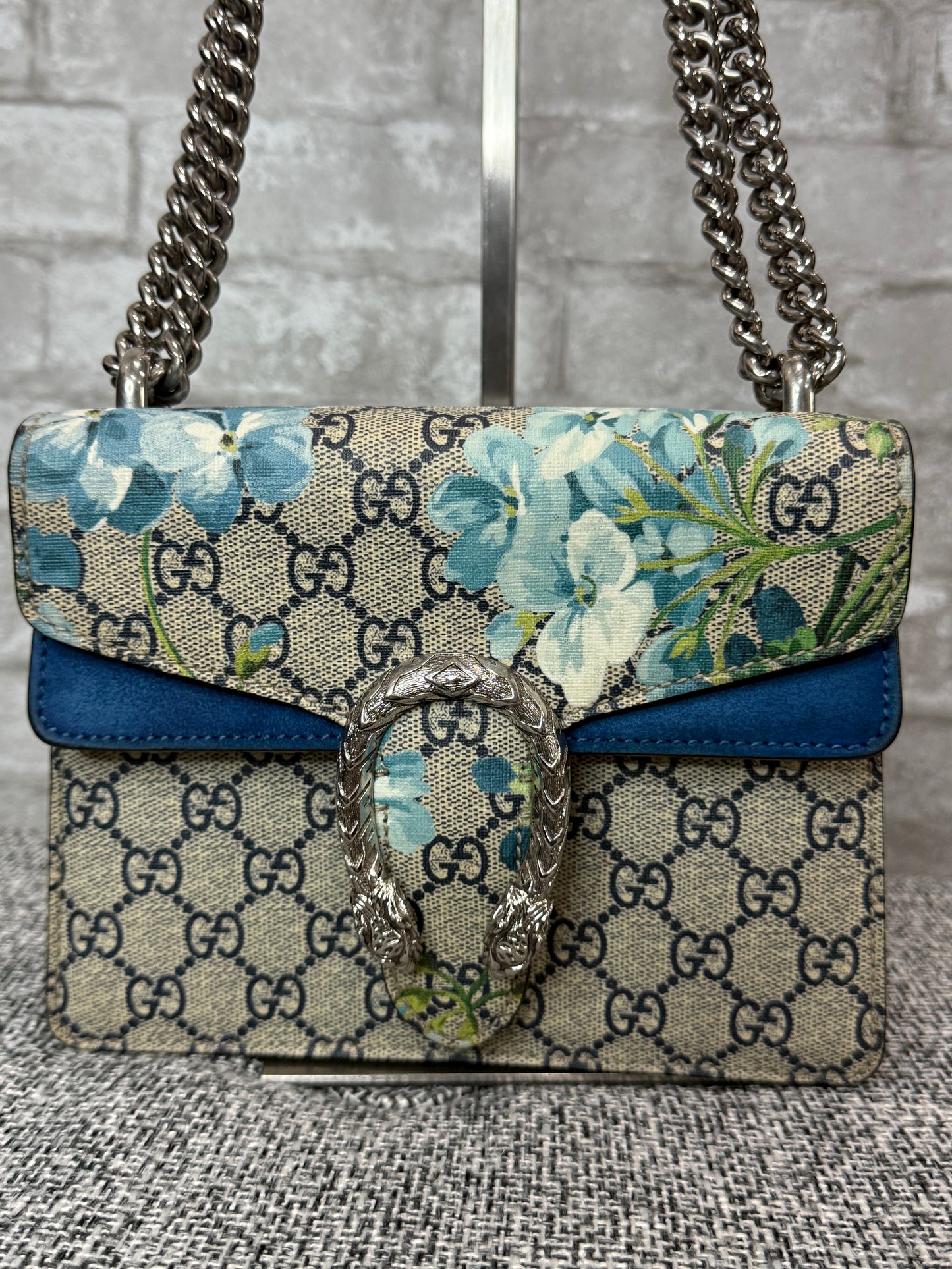 🪻👜 Gucci GG Supreme Mini Dionysus with Blue Floral print 🪻👜