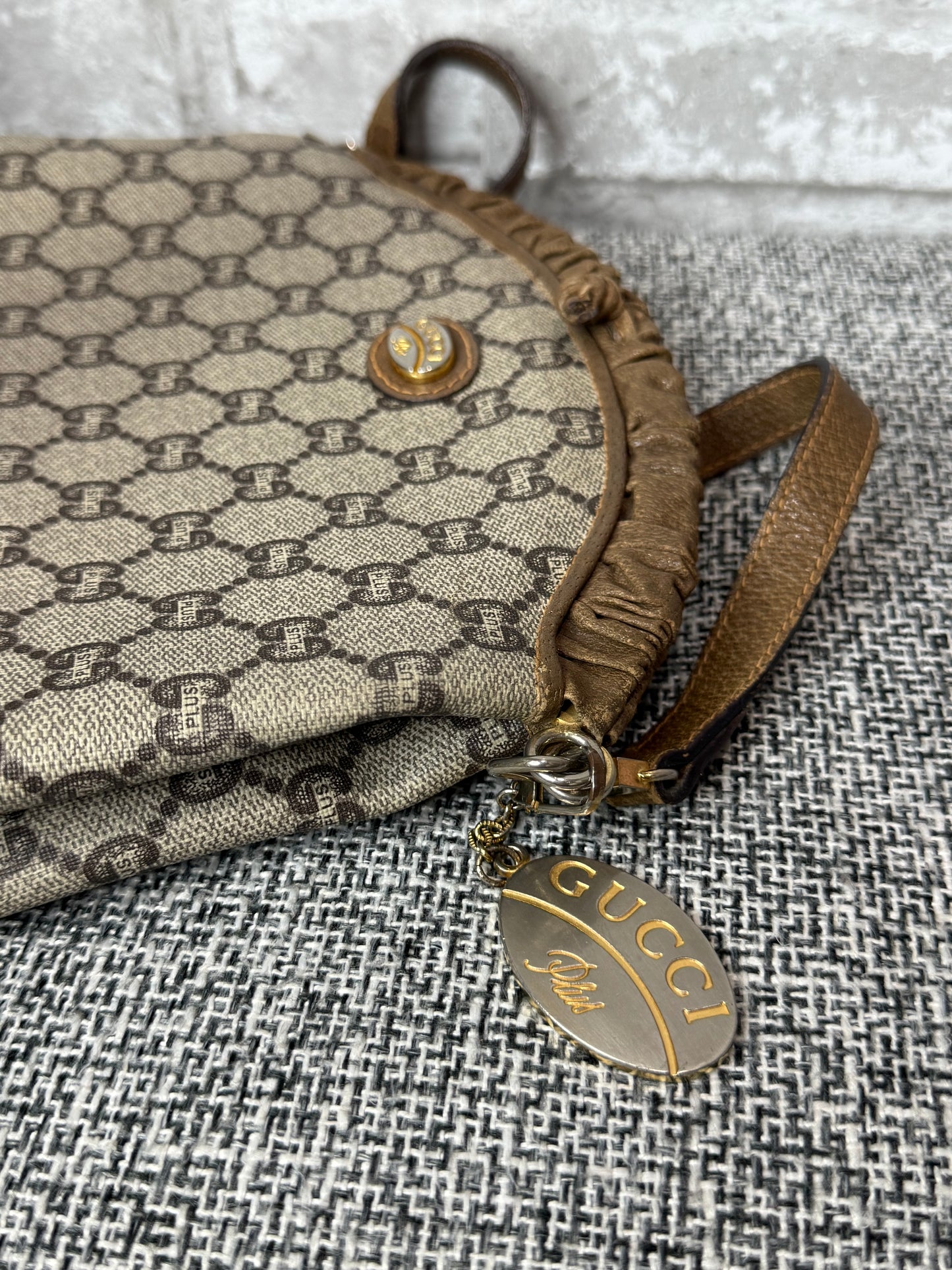Gucci Vintage GG Plus Supreme Drawstring Shoulder Bag
