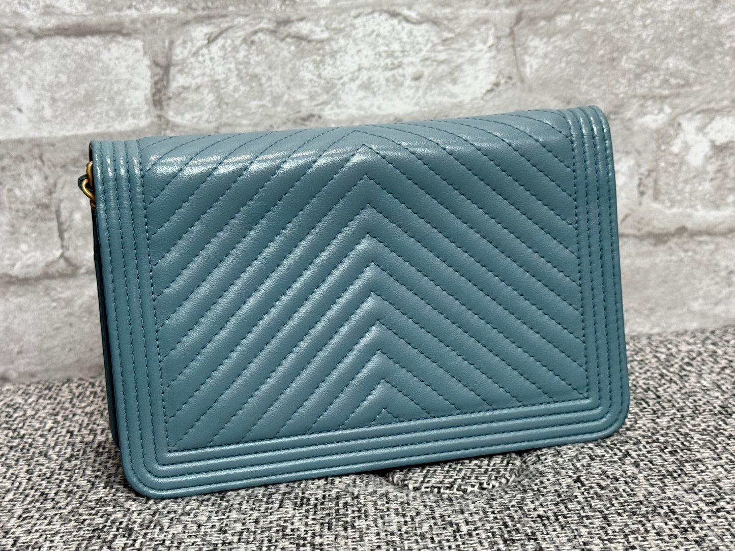 👜🪻Chanel Boy Wallet On Chain Lambskin Leather 🪻👜