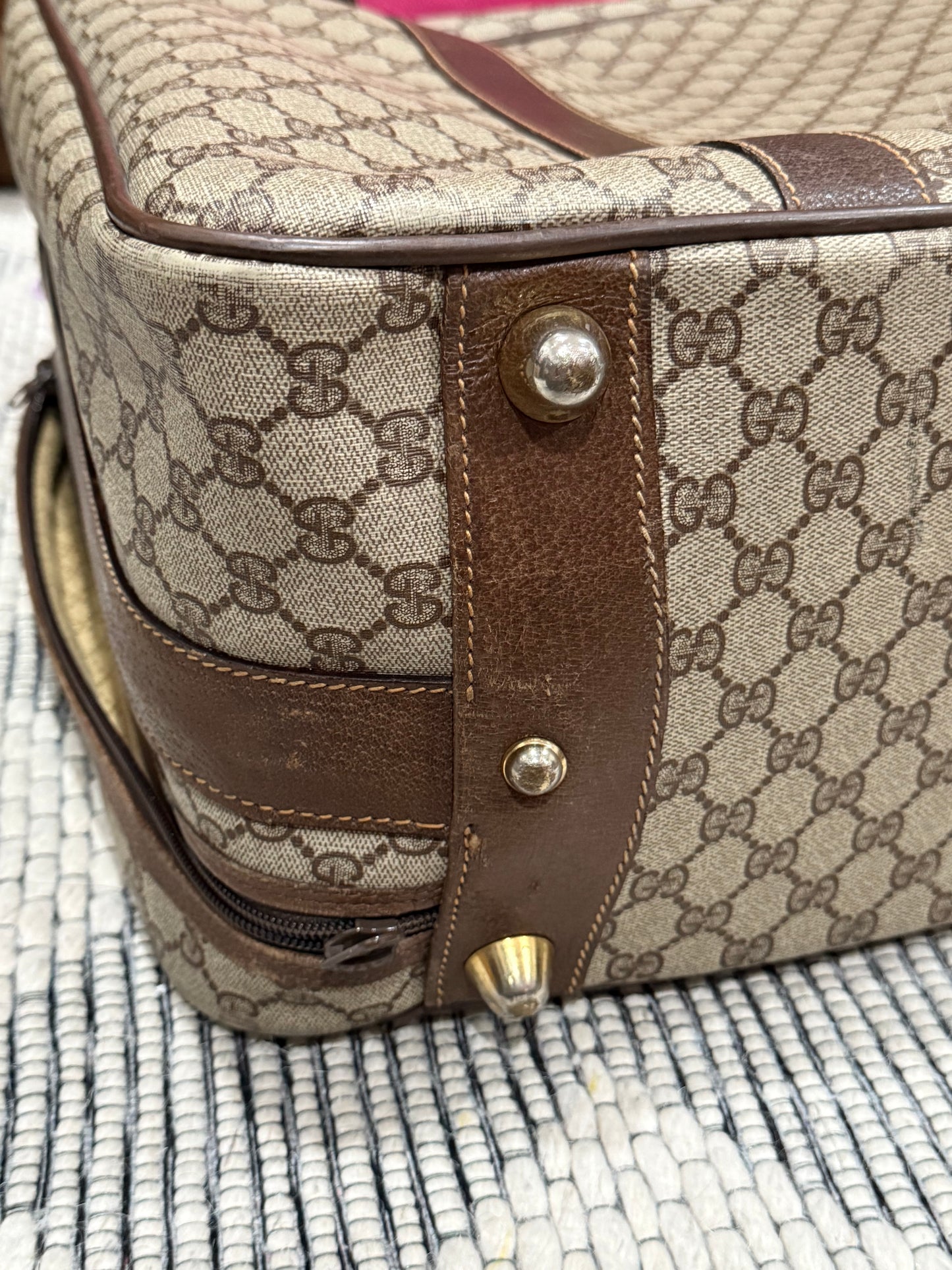 Gucci Vintage GG Supreme Leather luggage/briefcase in Brown