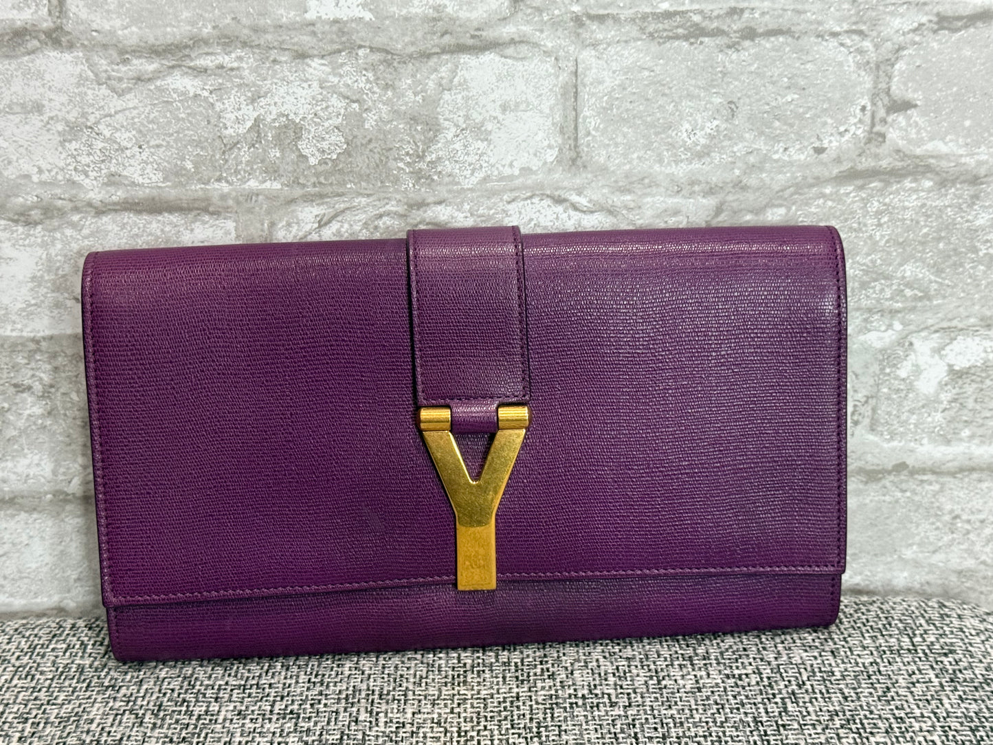 🪻👜 Saint Laurent Y Clutch in purple 👜 🪻
