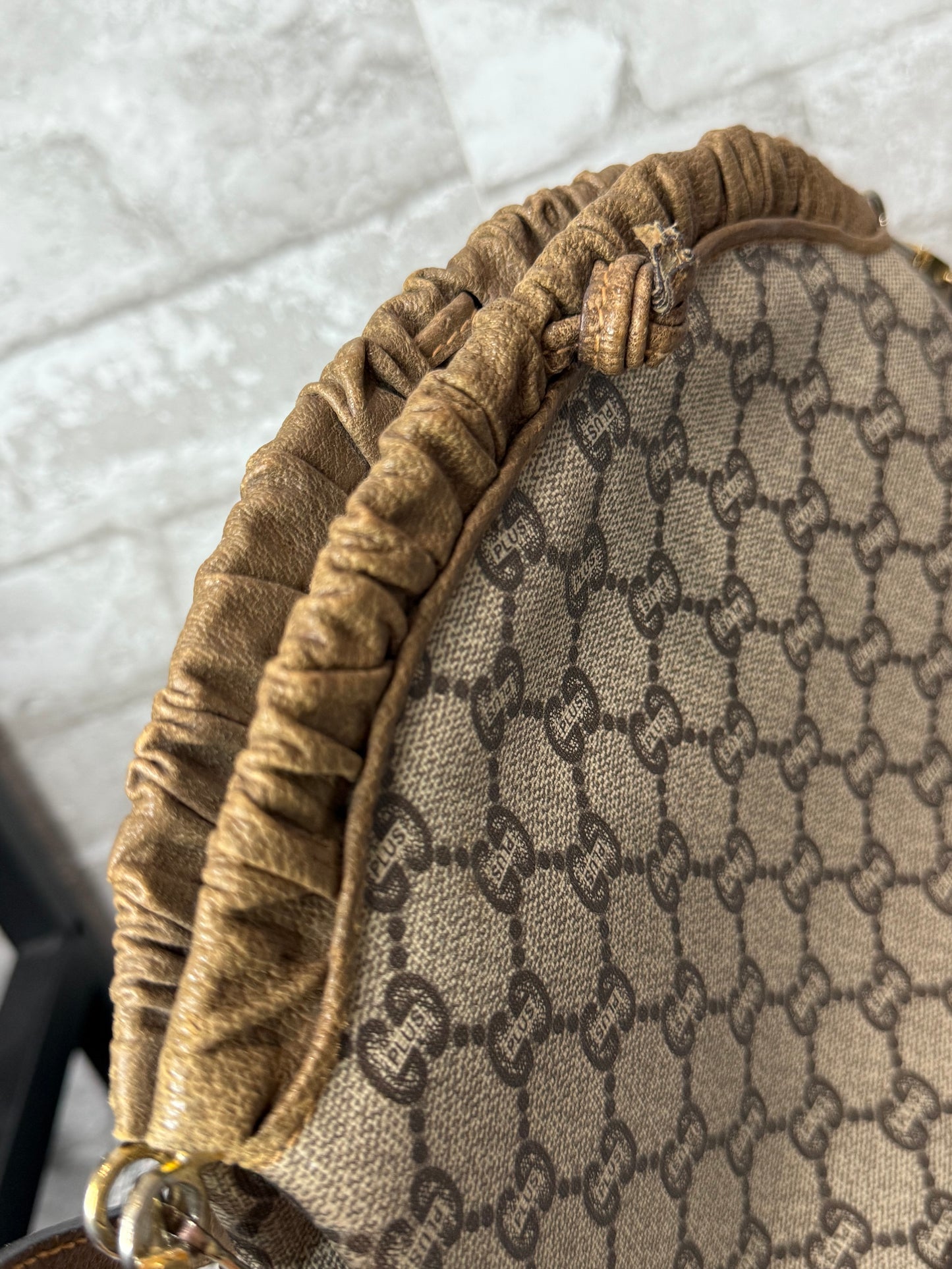 Gucci Vintage GG Plus Supreme Drawstring Shoulder Bag