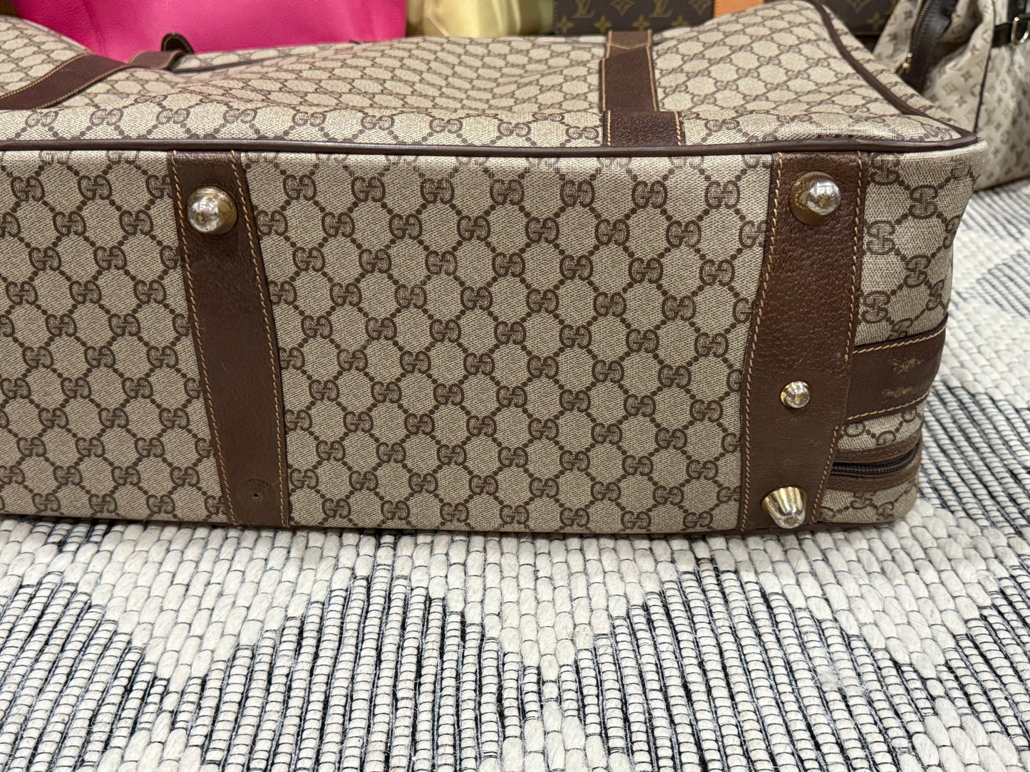 Gucci Vintage GG Supreme Leather luggage/briefcase in Brown
