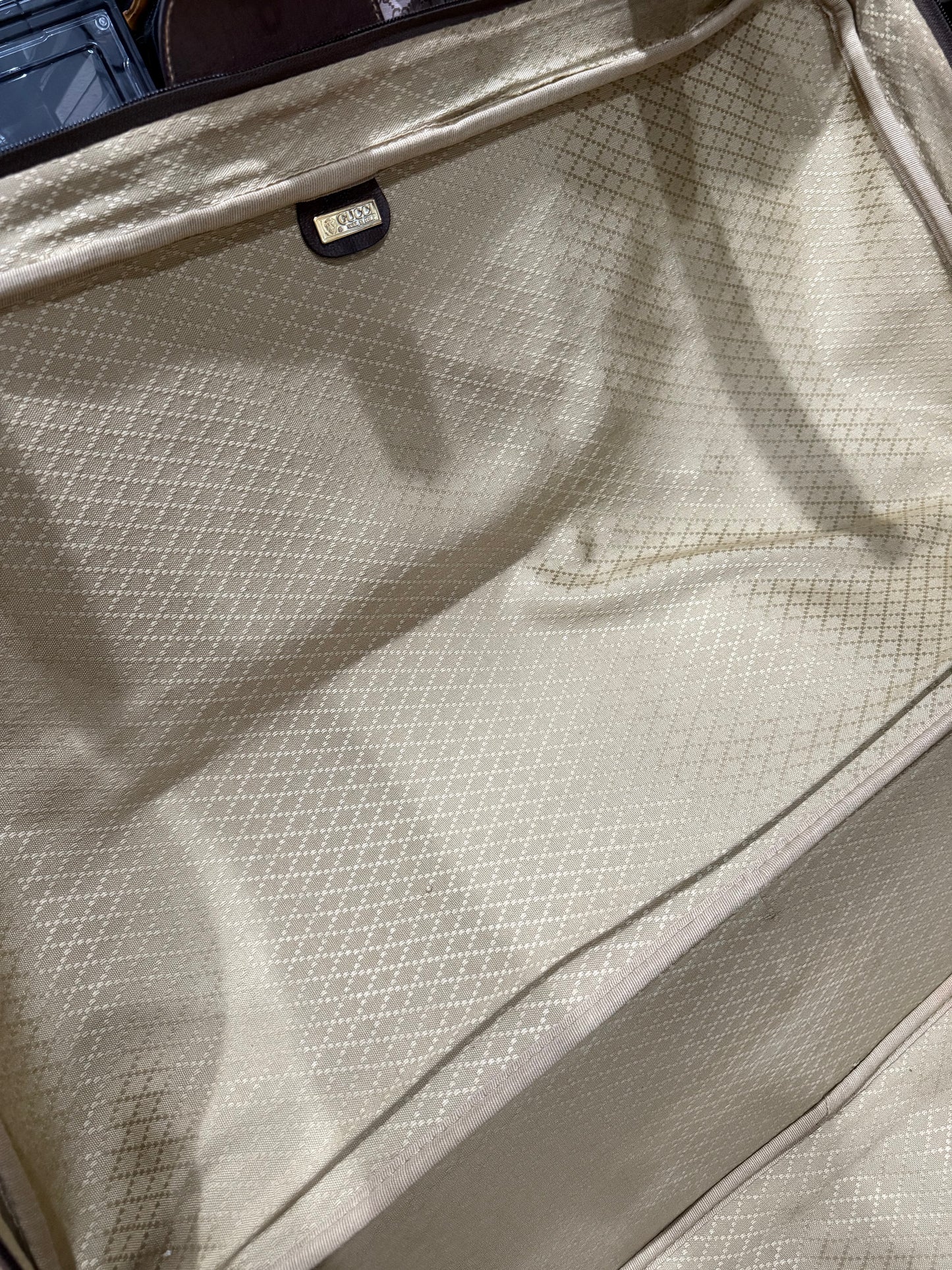 Gucci Vintage GG Supreme Leather luggage/briefcase in Brown