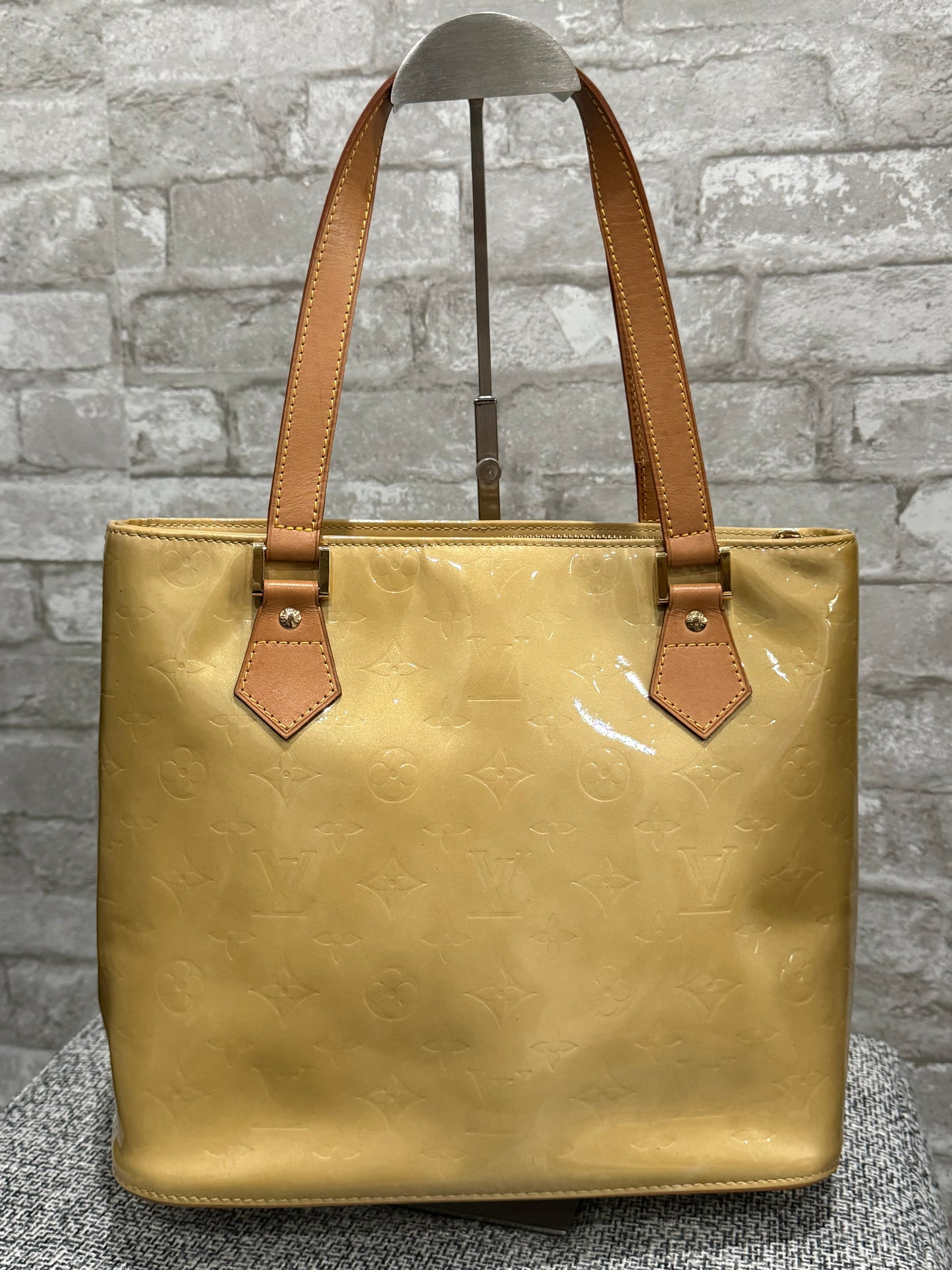 🌼👜Louis Vuitton Monogram Vernis Houston Yellow 👜🌼