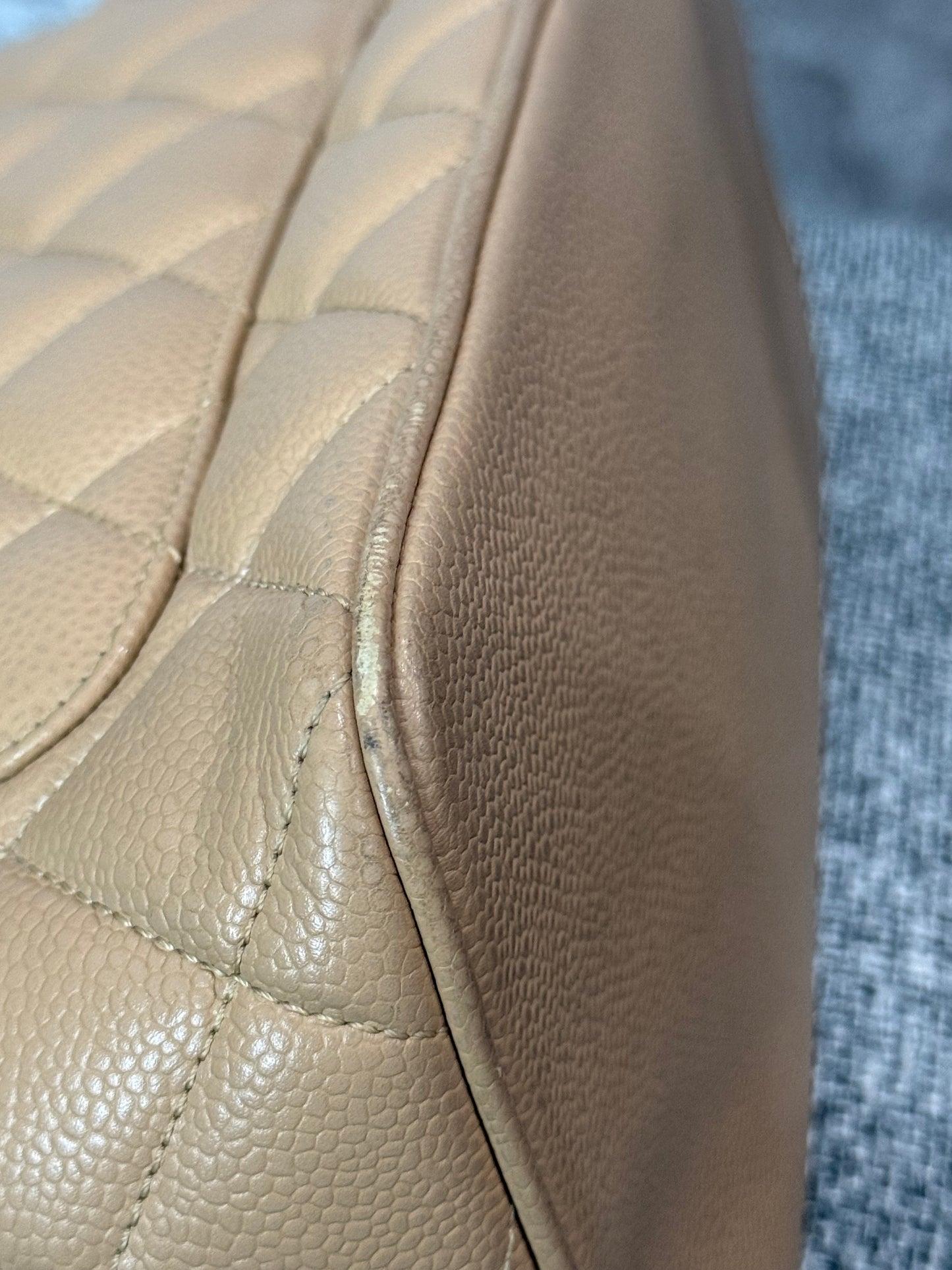 👜Chanel Medallion Tote Bag Quilted Caviar Leather in Beige  👜