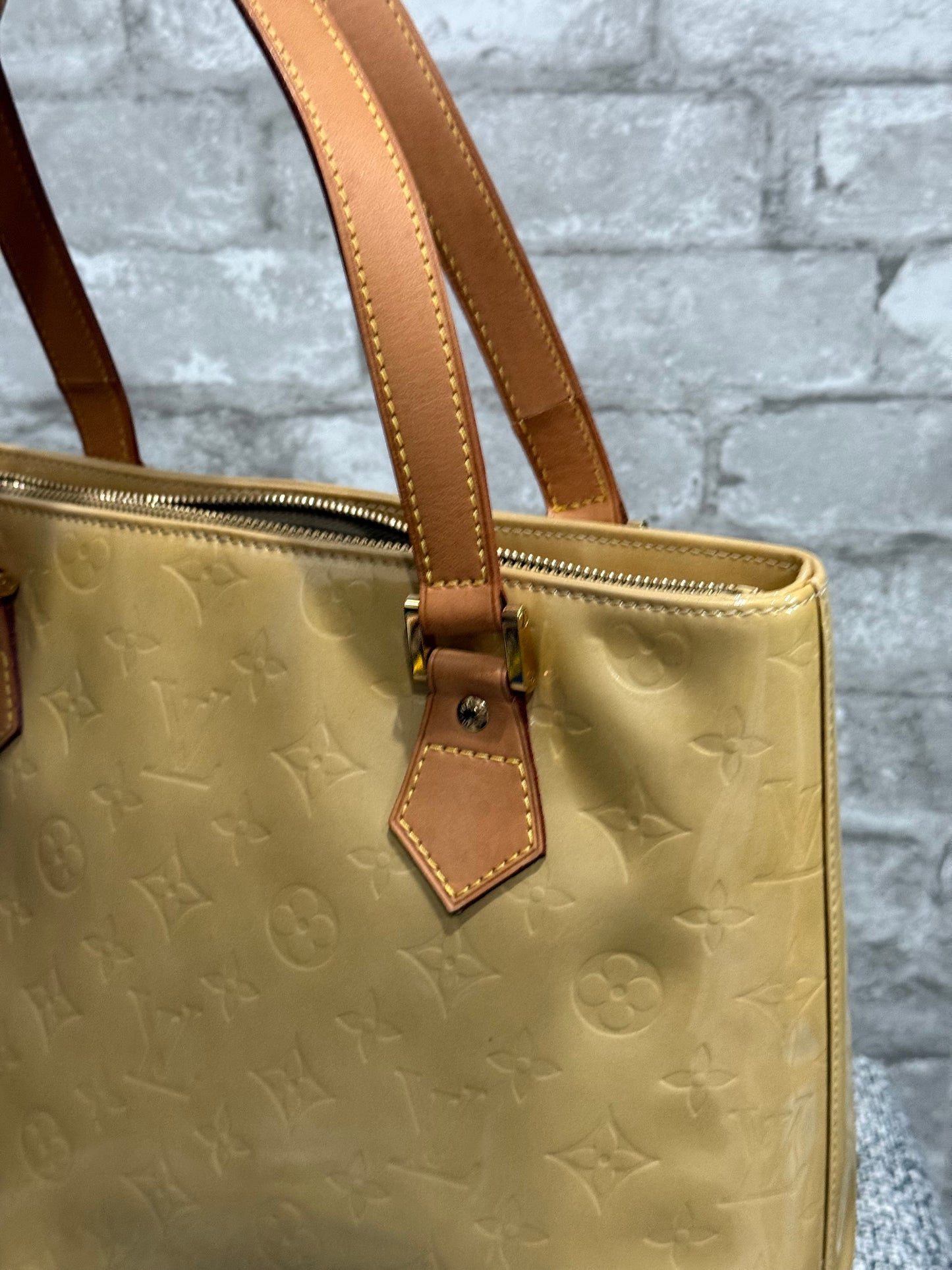 🌼👜Louis Vuitton Monogram Vernis Houston Yellow 👜🌼