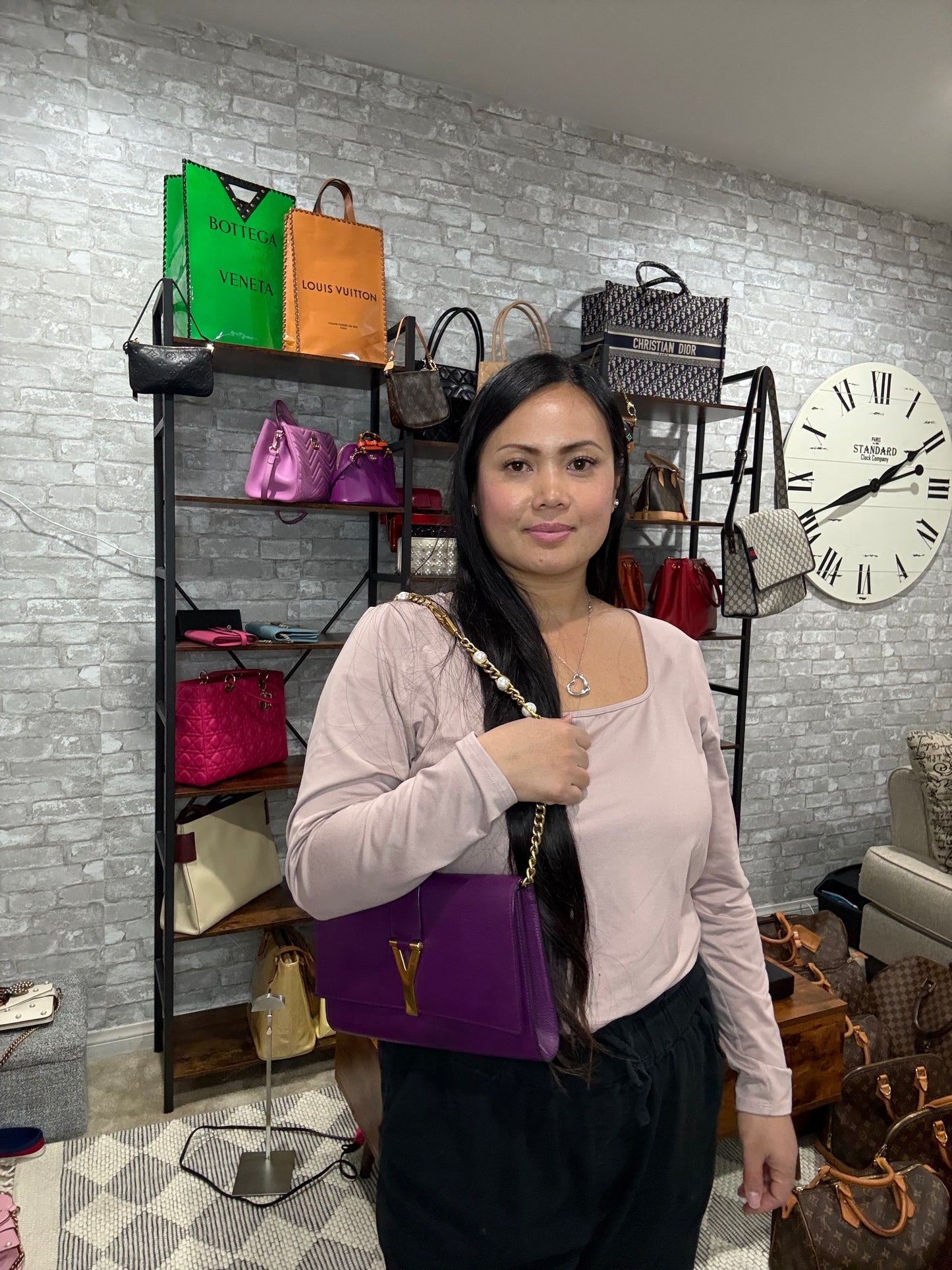 🪻👜 Saint Laurent Y Clutch in purple 👜 🪻