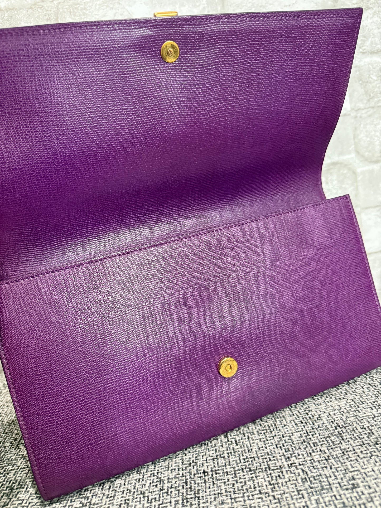 🪻👜 Saint Laurent Y Clutch in purple 👜 🪻
