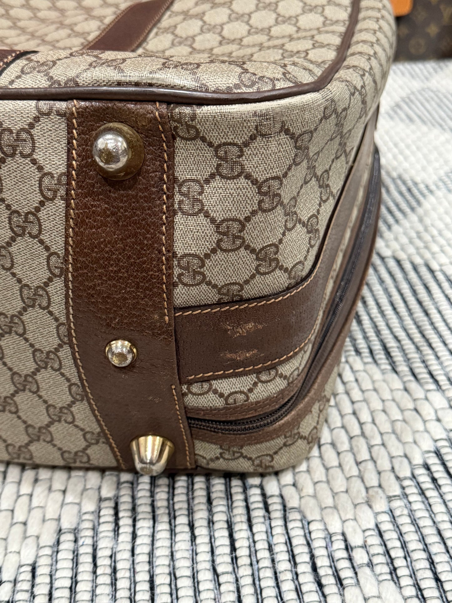 Gucci Vintage GG Supreme Leather luggage/briefcase in Brown
