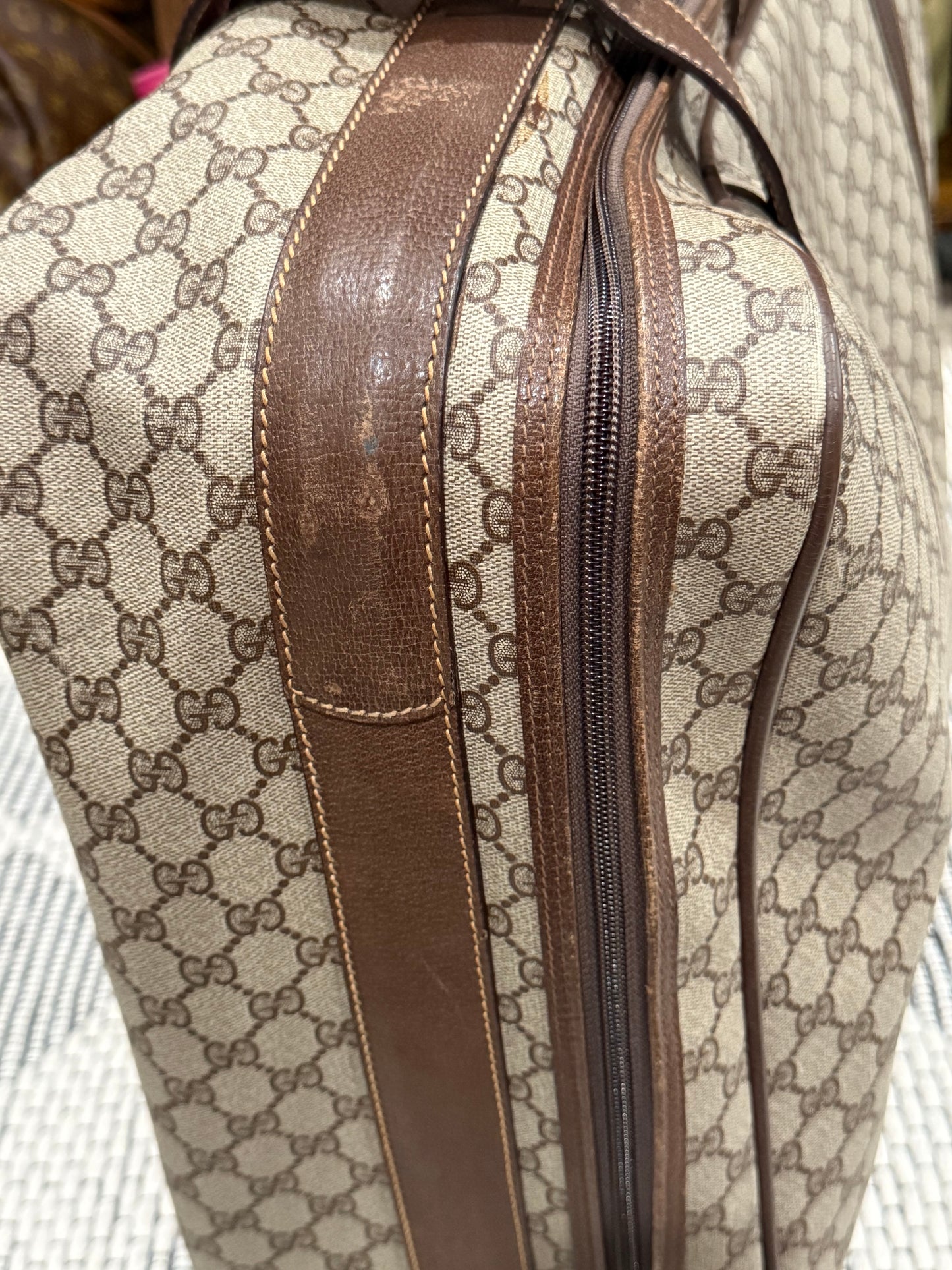 Gucci Vintage GG Supreme Leather luggage/briefcase in Brown