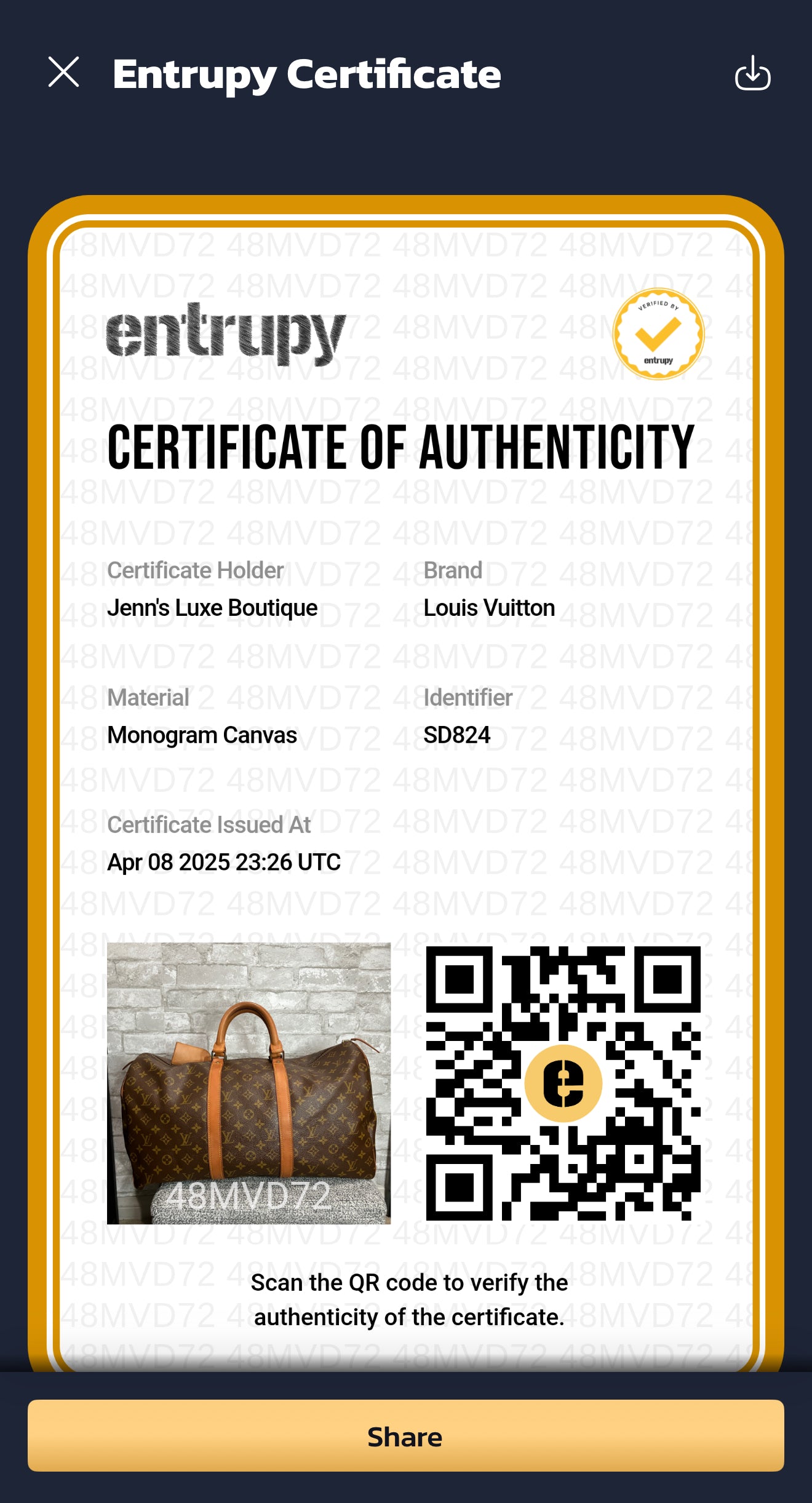 🌹 👜Louis Vuitton Keepall size 50 Monogram 👜 🌹